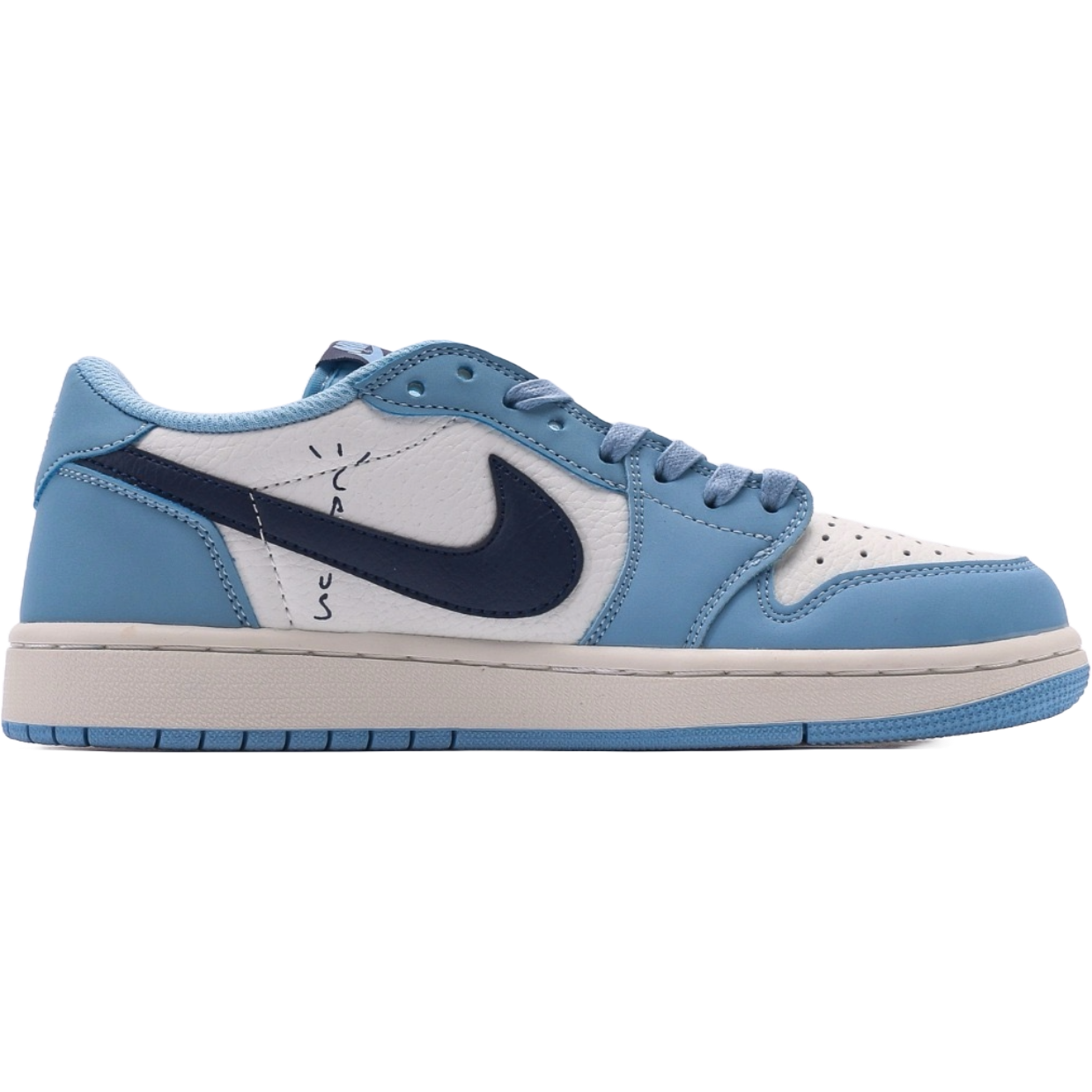 AJ 1 Low x Travis Scott 'UNC' Customs - Image 2