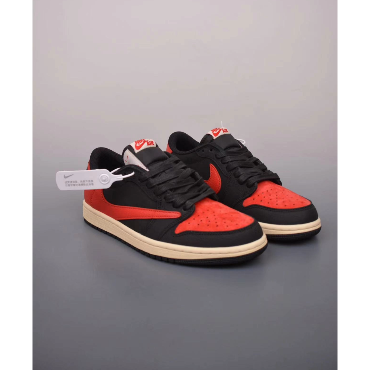 AJ 1 Retro Low x Travis Scott 'Bred' Customs - Image 2