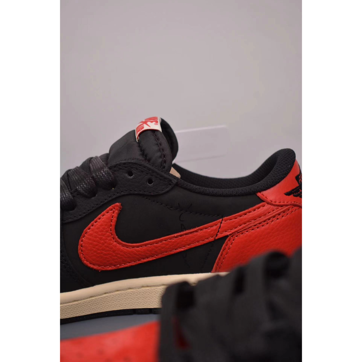 AJ 1 Retro Low x Travis Scott 'Bred' Customs - Image 9