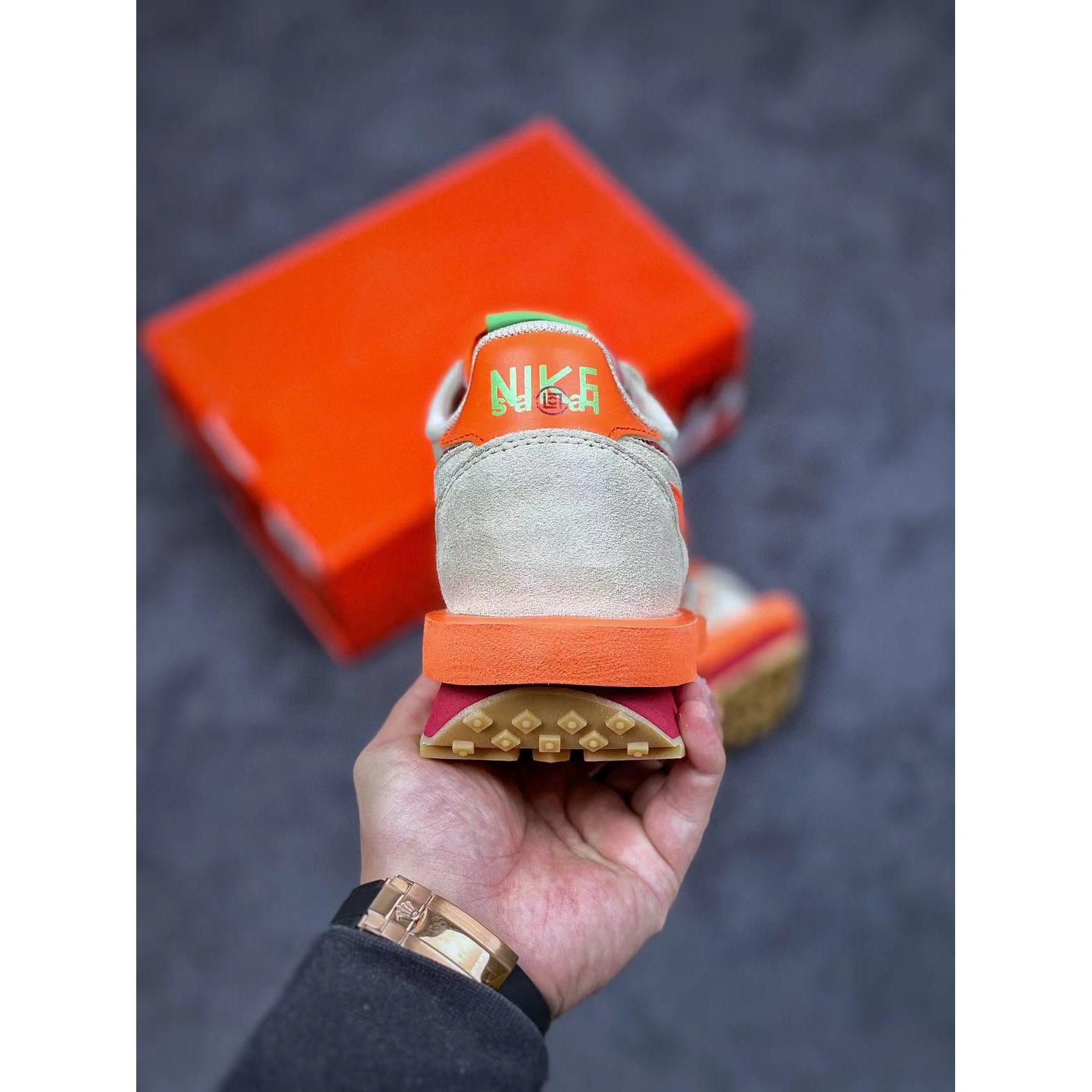 Sacai x LDWaffle x Clot 'Net Orange Blaze' - Image 5