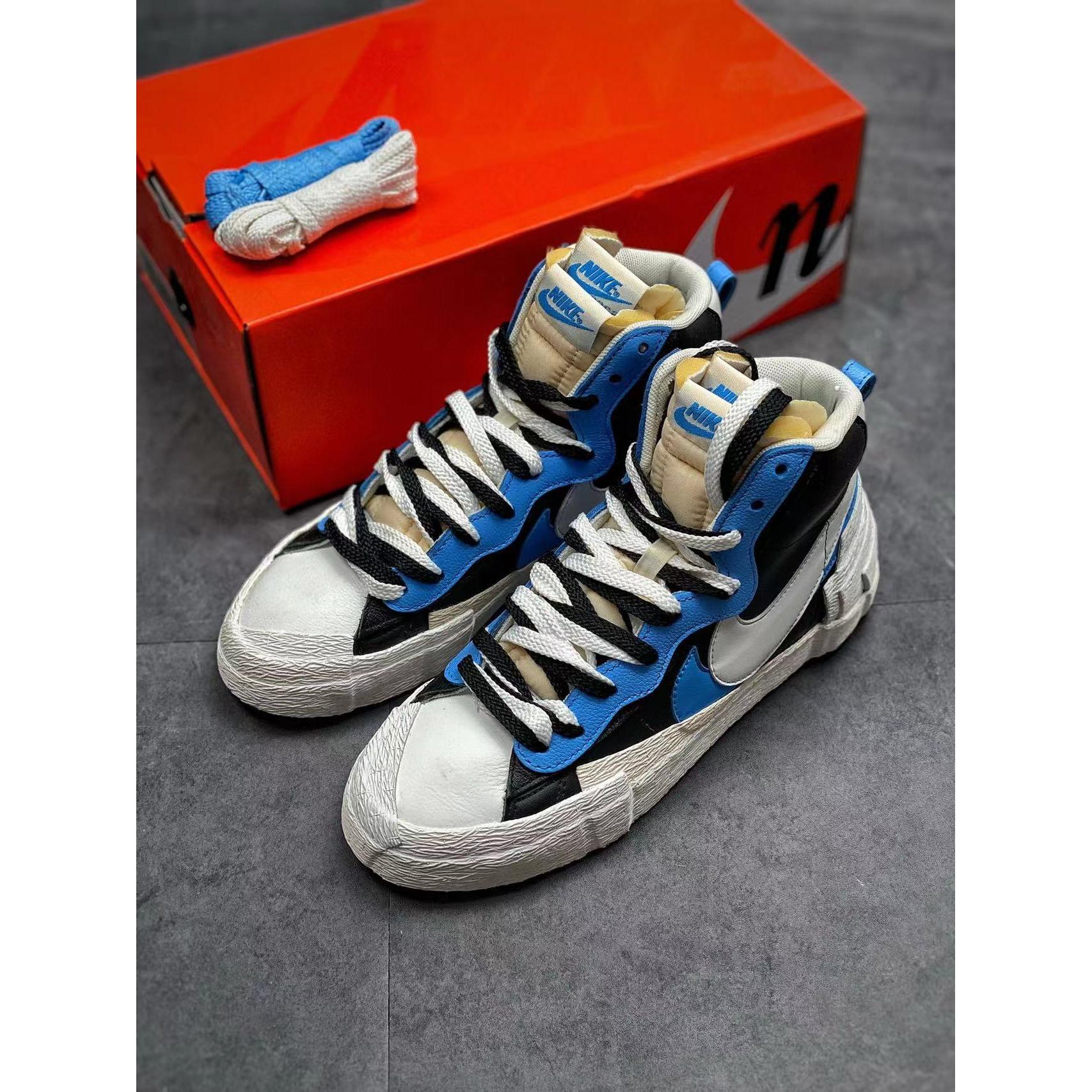 Sacai x Blazer Mid 'Black Blue' - Image 9
