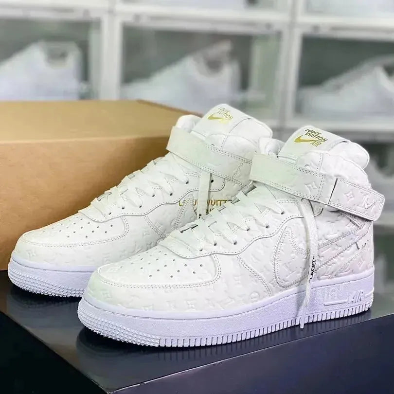 AF 1 Mid x LV 'Triple White' - Image 6