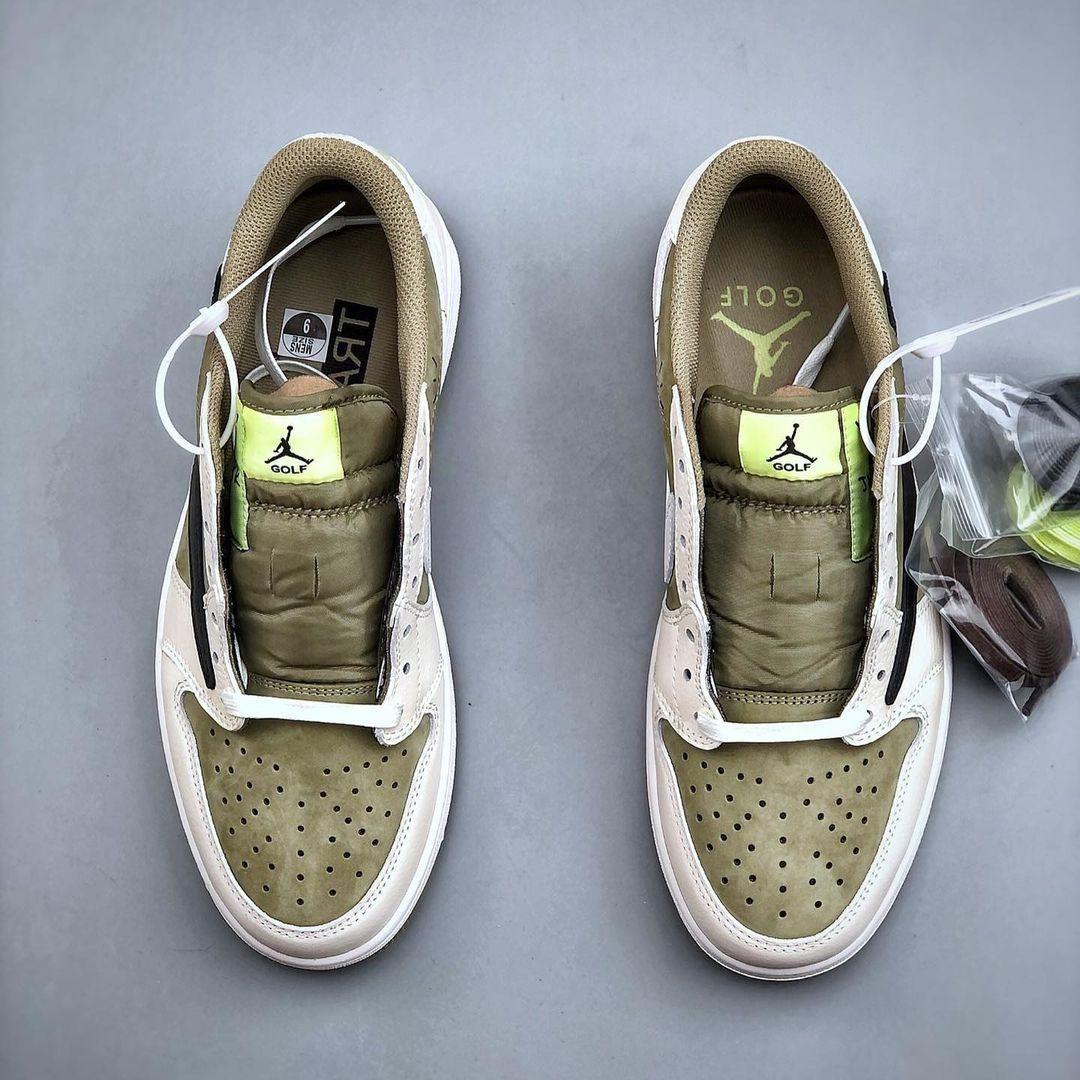 AJ 1 Low Golf x Travis Scott 'Neutral Olive' - Image 4