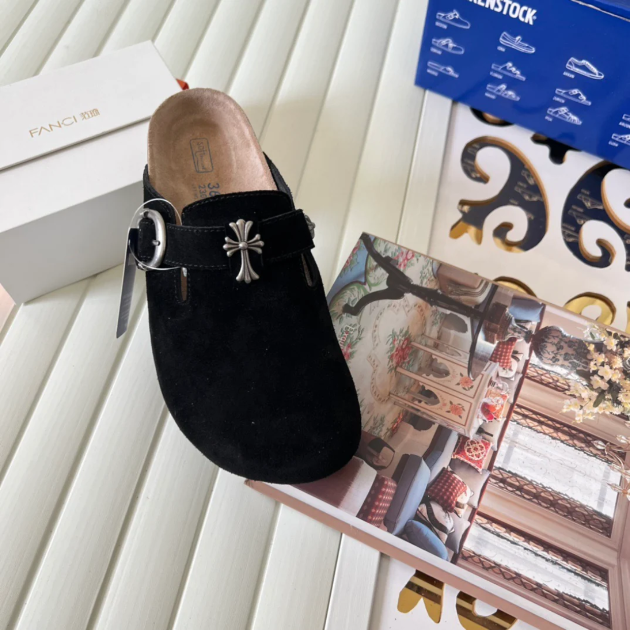 Chrome Hearts x Birkenstocks 'Black' - Image 9
