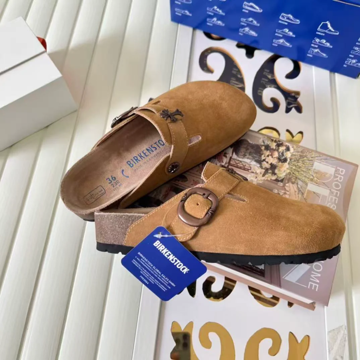 Chrome Hearts x Birkenstocks 'Tan' - Image 2