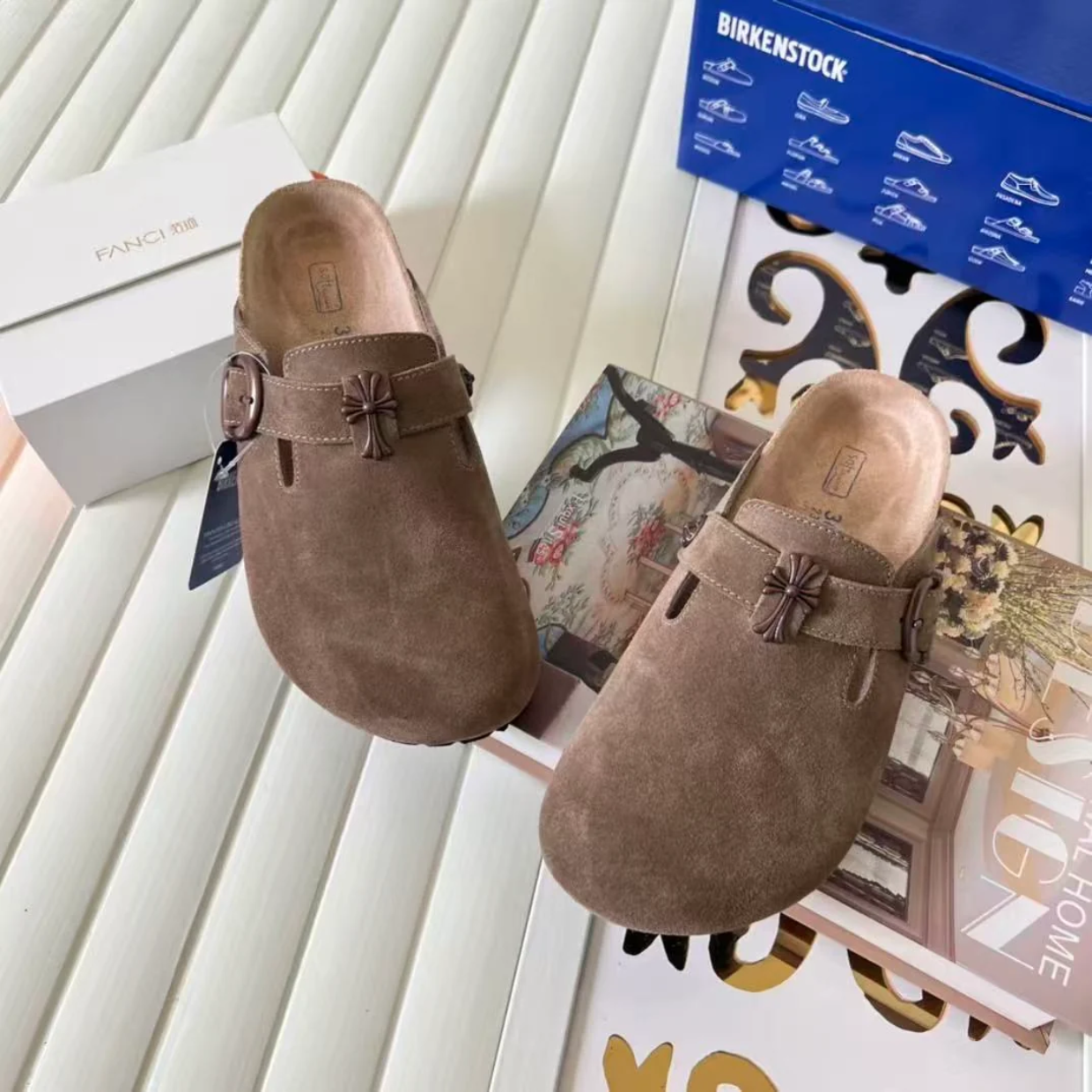 Chrome Hearts x Birkenstocks 'Taupe Haze' - Image 4