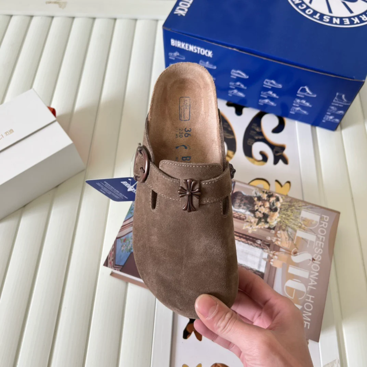 Chrome Hearts x Birkenstocks 'Taupe Haze' - Image 8